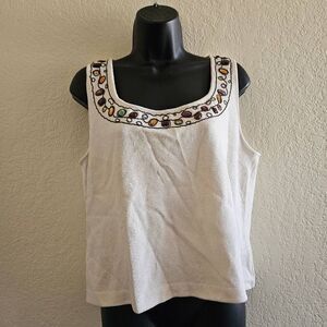 St. John Beaded Knit Shell